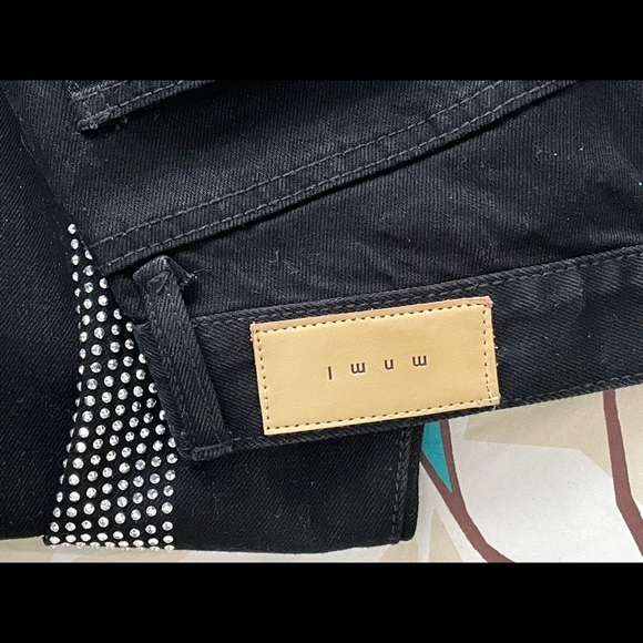 mnml skeleton rhinestone jeans - Picture 4 of 4